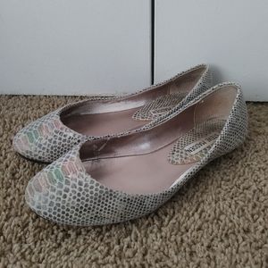 Steve Madden Faux Snakeskin Ballet Flats 7 M